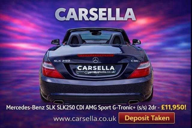 Mercedes-Benz SLK 2.1 SLK250 CDI AMG Sport G-Tronic+ Euro 5 (s/s) 2dr Convertible Diesel Blue