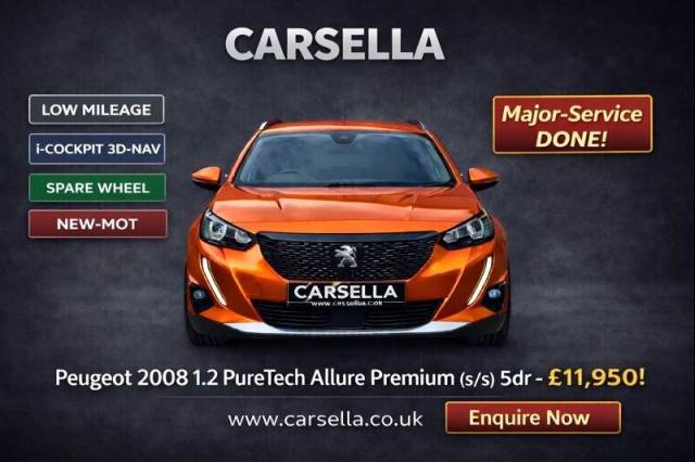 2021 Peugeot 2008 1.2 PureTech Allure Premium Euro 6 (s/s) 5dr