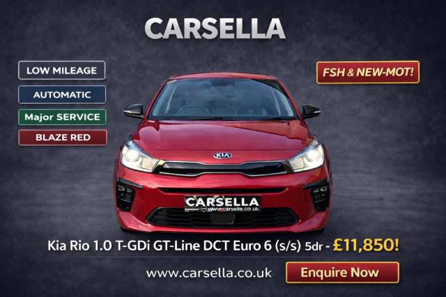 2019 Kia Rio 1.0 T-GDi GT-Line DCT Euro 6 (s/s) 5dr